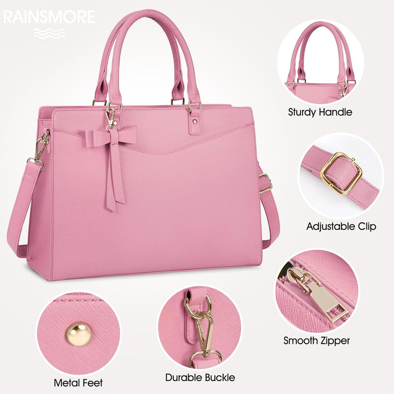 Waterdichte PU Leren Laptoptas met Multi-Pocket Ontwerp voor Dames