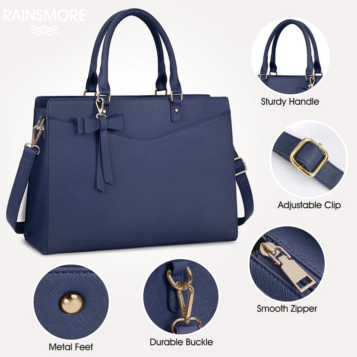 Waterdichte PU Leren Laptoptas met Multi-Pocket Ontwerp voor Dames