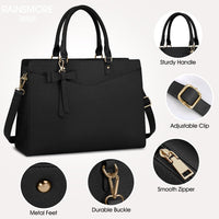Waterdichte PU Leren Laptoptas met Multi-Pocket Ontwerp voor Dames