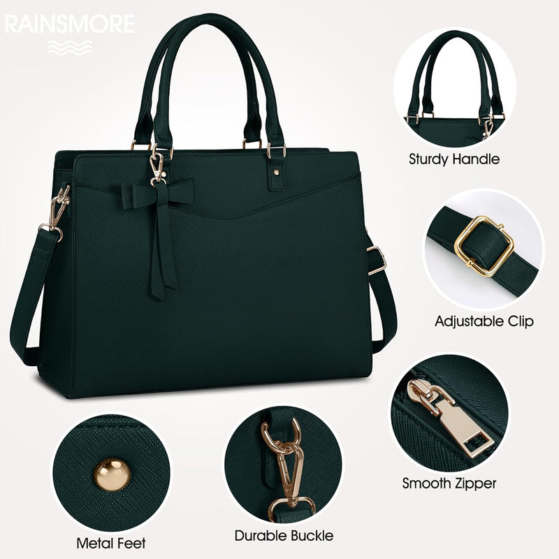 Waterdichte PU Leren Laptoptas met Multi-Pocket Ontwerp voor Dames