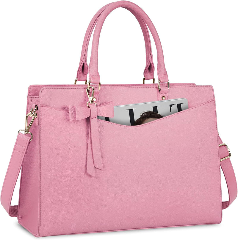Waterdichte PU Leren Laptoptas met Multi-Pocket Ontwerp voor Dames