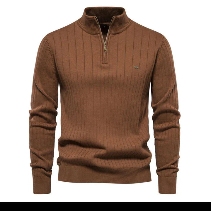 Męski sweter jesienny z zamkiem – Daan