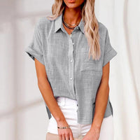 Lichtgewicht Damesblouse met Korte Mouwen – Nadia