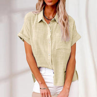 Lichtgewicht Damesblouse met Korte Mouwen – Nadia