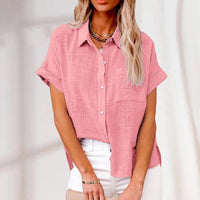 Lichtgewicht Damesblouse met Korte Mouwen – Nadia