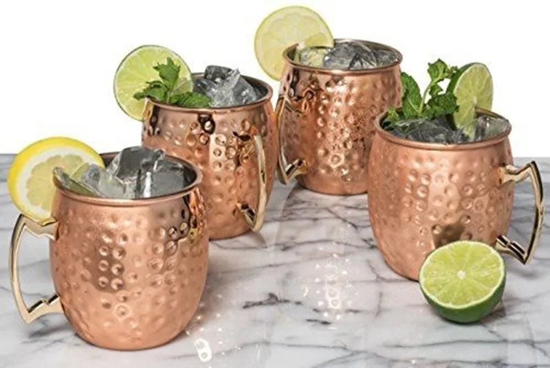 Gehamerde Koperen Mok Set - ChillCopper