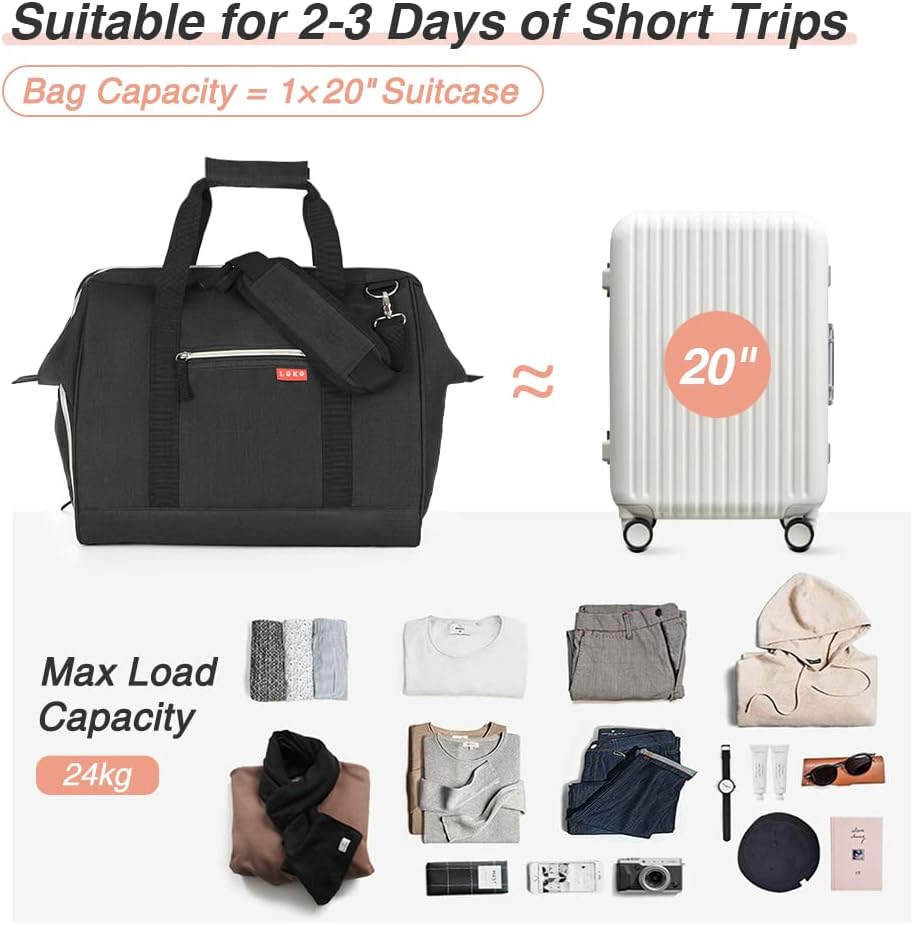 Dames Weekend Duffel Bag met Schoenvak – 33L Weekend- en Ziekenhuiszak
