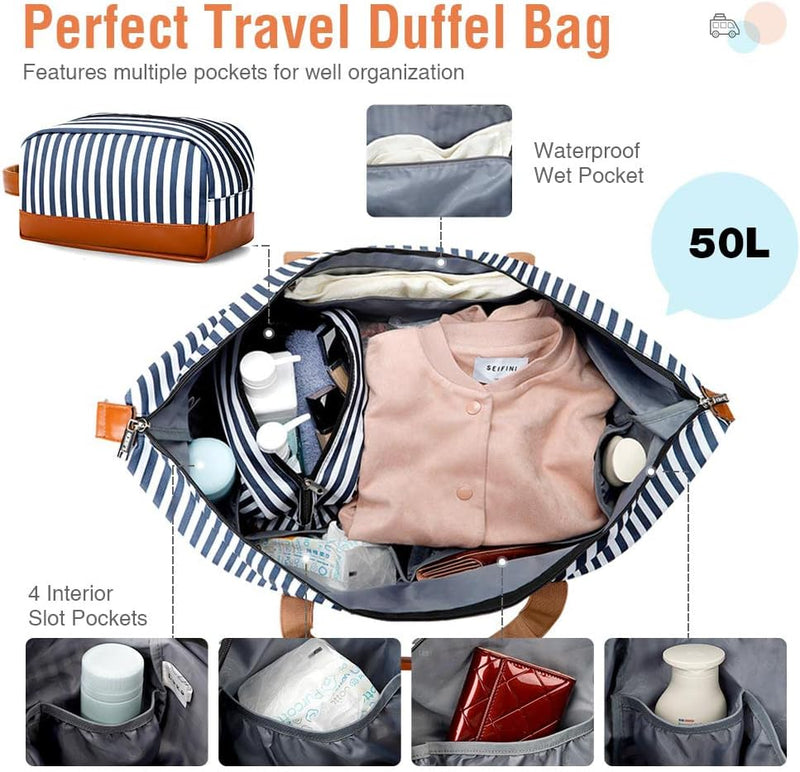 Dames 4-in-1 Weekend Reistas met Schoen- en Toilettas - Waterproof Handbagage
