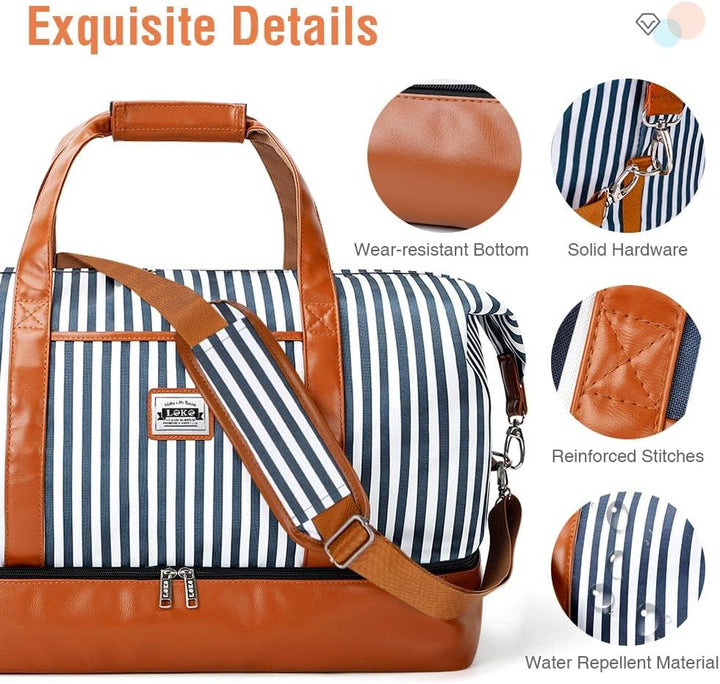 Dames 4-in-1 Weekend Reistas met Schoen- en Toilettas - Waterproof Handbagage