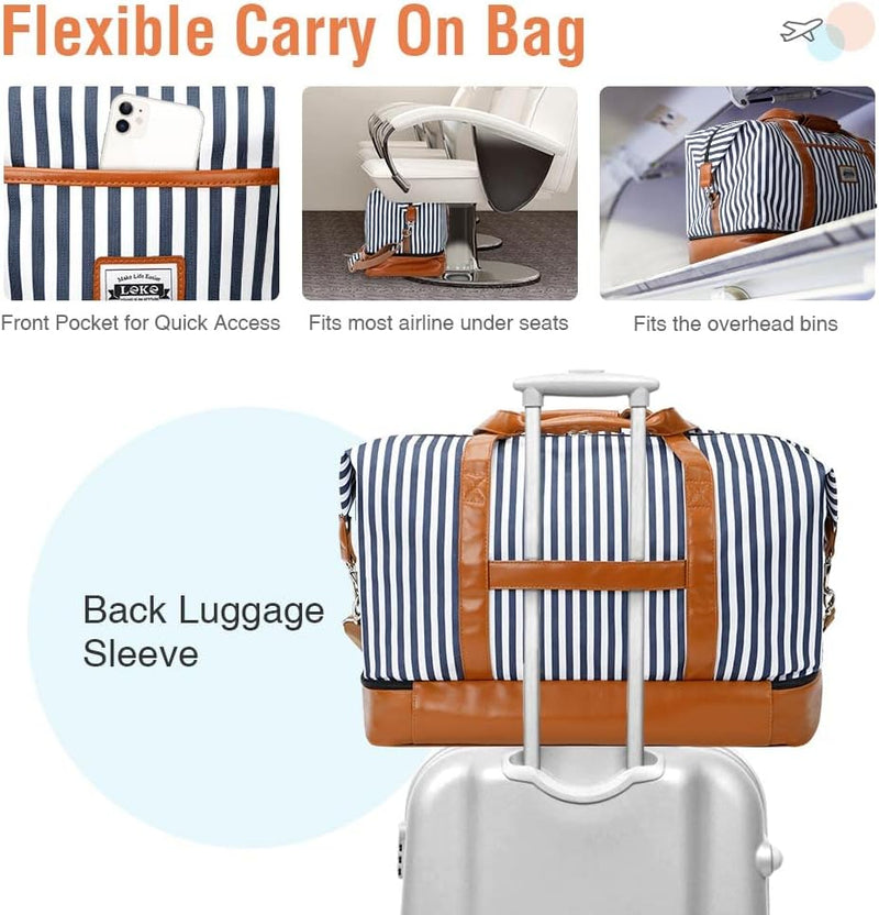 Dames 4-in-1 Weekend Reistas met Schoen- en Toilettas - Waterproof Handbagage