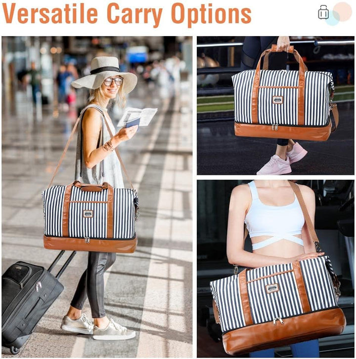 Dames 4-in-1 Weekend Reistas met Schoen- en Toilettas - Waterproof Handbagage