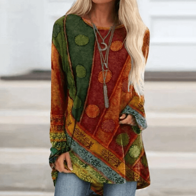 Dames herfsttrui met vintage flair – Elisa
