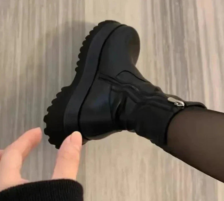 Dames Platform Chelsea Enkellaarsjes Met Warme Voering – Liora