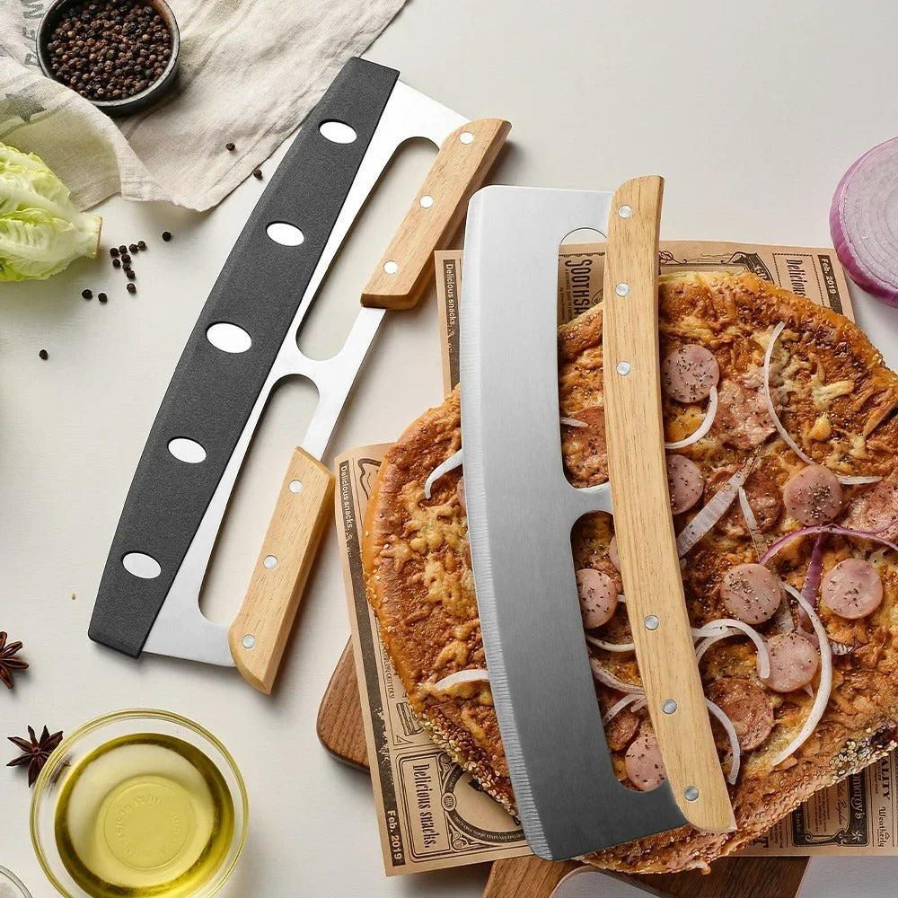 Grote Pizzasnijder met Gebogen Roestvrijstalen Mes (35 cm) - Bruno