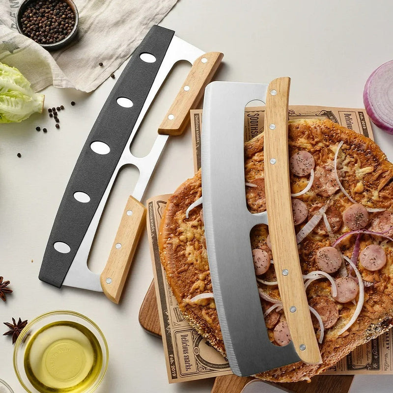 Grote Pizzasnijder met Gebogen Roestvrijstalen Mes (35 cm) - Bruno