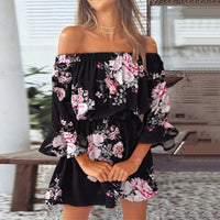 Zomerjurk met Bloemenprint en Uitlopende Mouwen – Mireille