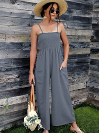 Zomerse dames jumpsuit met spaghettibandjes in vintage-stijl - RetroLuft