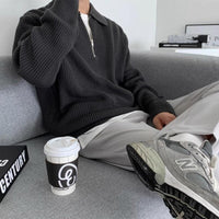 Heren sweatshirt met ritskraag – Jonas