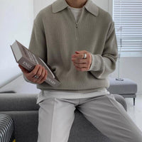 Heren sweatshirt met ritskraag – Jonas