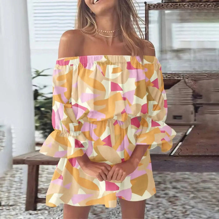 Zomerjurk met Bloemenprint en Uitlopende Mouwen – Mireille