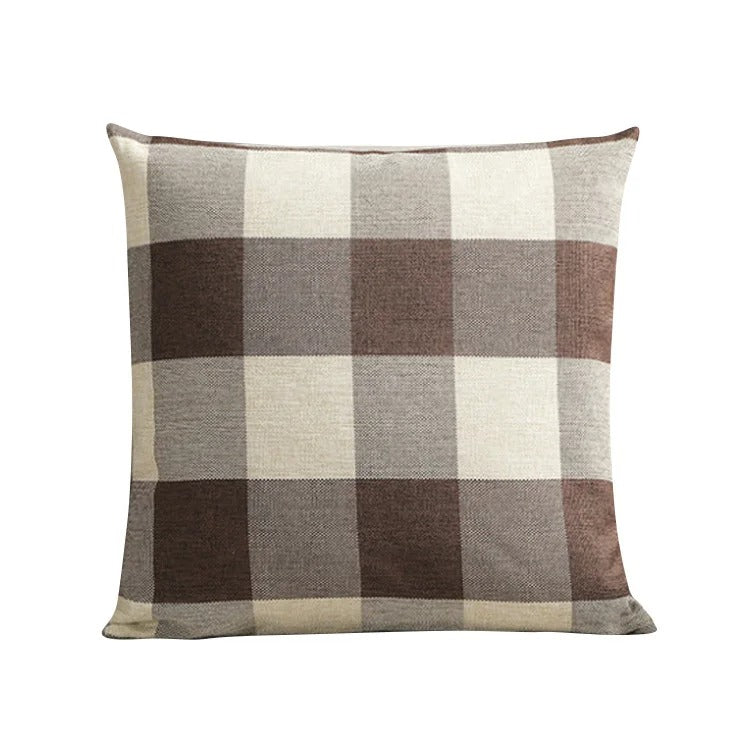 Gezellige Geruite Kussenhoes in Landhuisstijl – Autumn Plaid