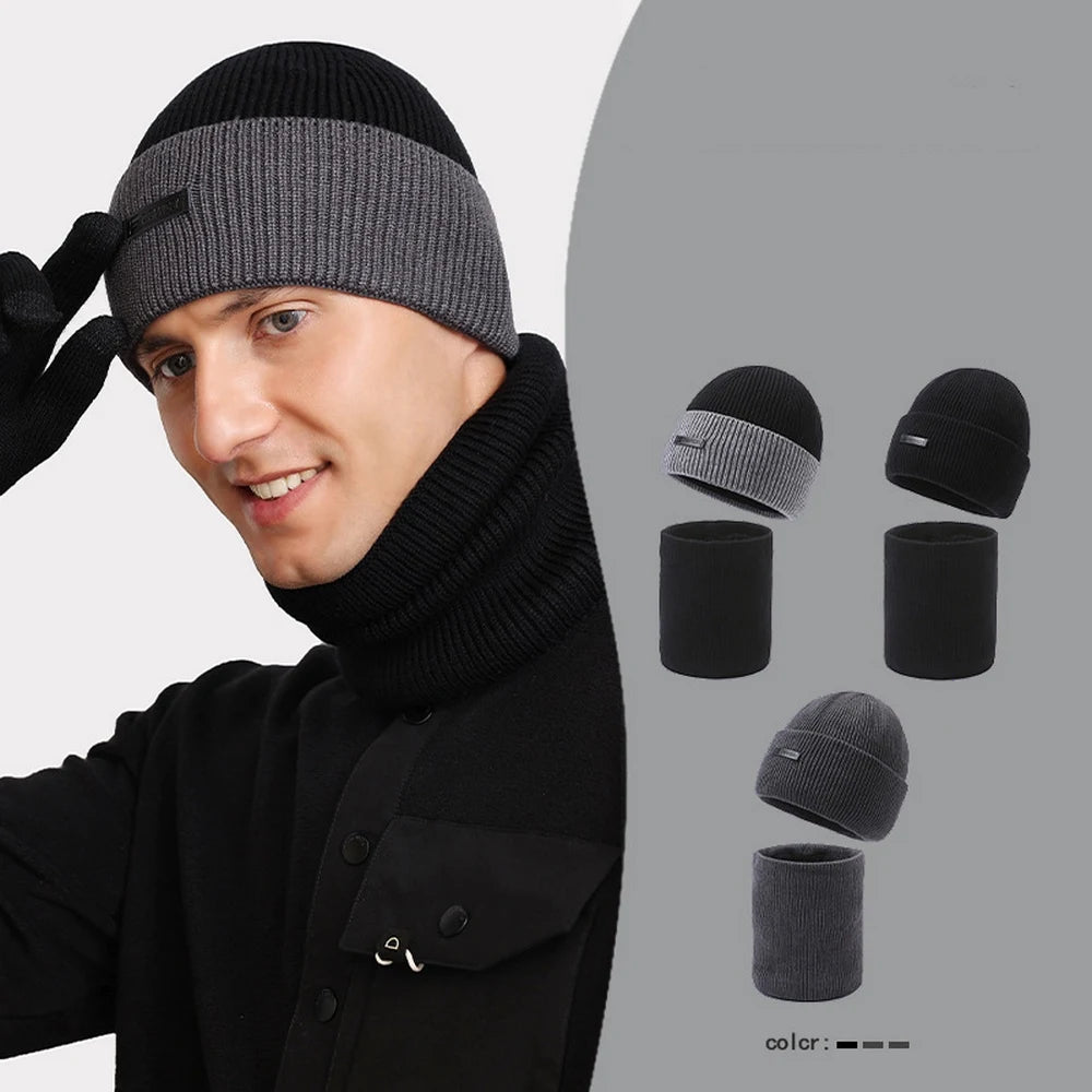 Vardi Dante™ Wollen Beanieset | Chill gebreide herenmuts en sjaal