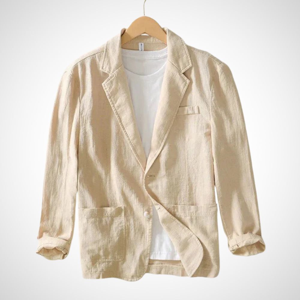 Lichte heren linnen blazer van katoenmix – Julian
