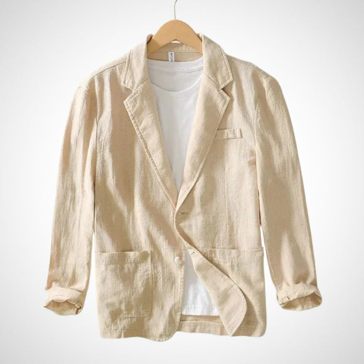 Lichte heren linnen blazer van katoenmix – Julian