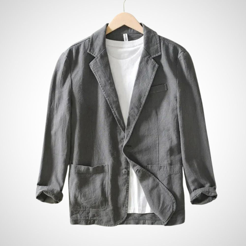 Lichte heren linnen blazer van katoenmix – Julian