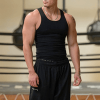 Mouwloos heren fitness T-shirt van ademend materiaal – Nico