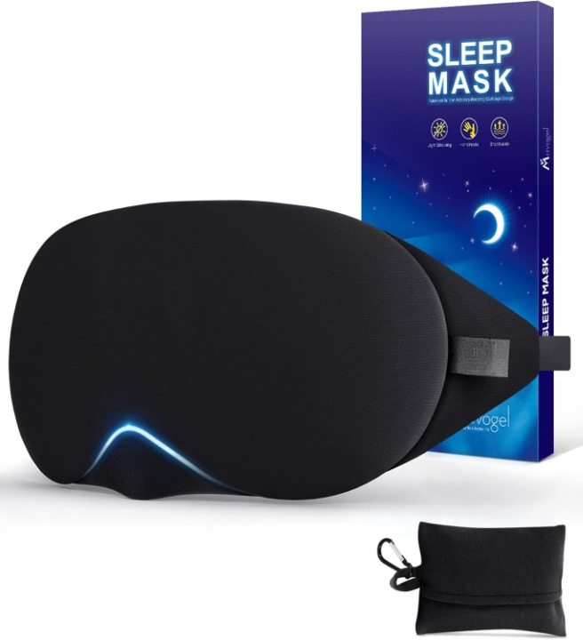 Katoenen Slaapmasker met Verstelbare Neusbrug – Lichtblokkerend & Zachte Comfort