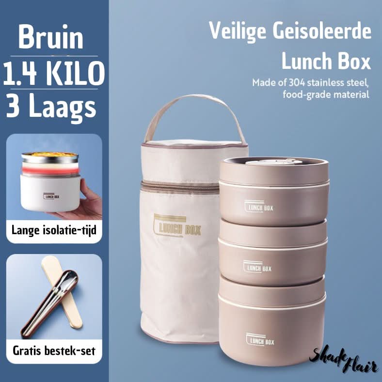 Draagbare Geïsoleerde Maaltijdcontainerset - LunchMate