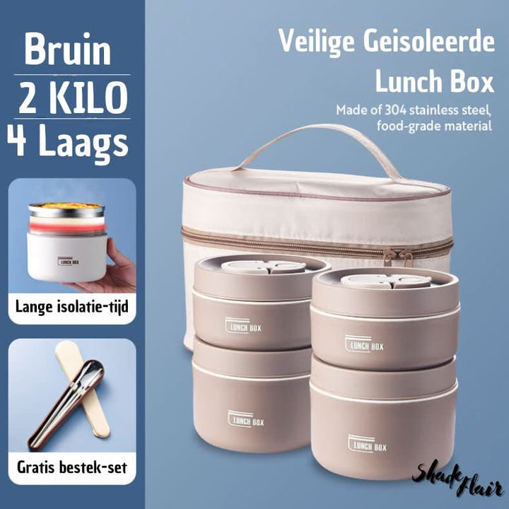 Draagbare Geïsoleerde Maaltijdcontainerset - LunchMate