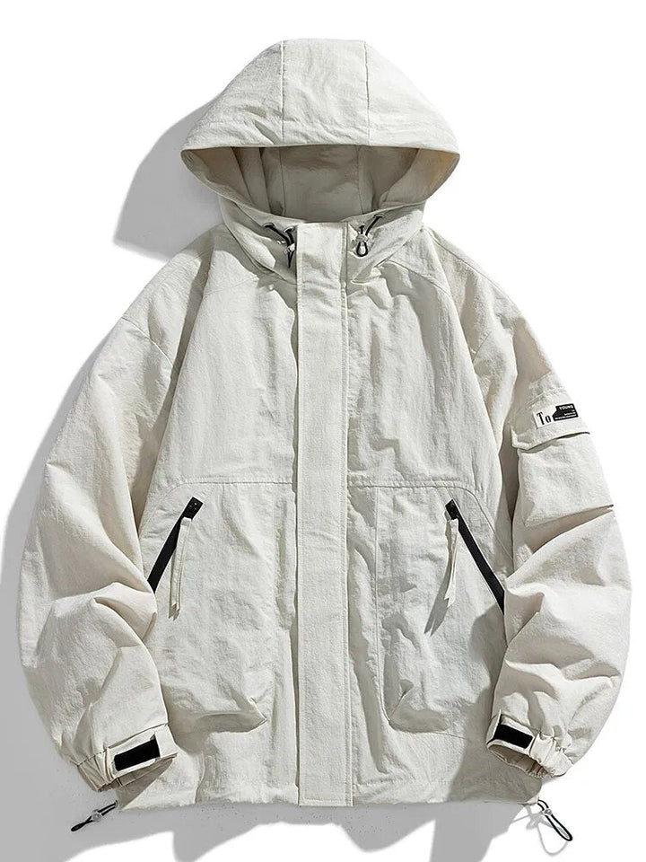 Męska kurtka przeciwwiatrowa z kapturem – Jasper