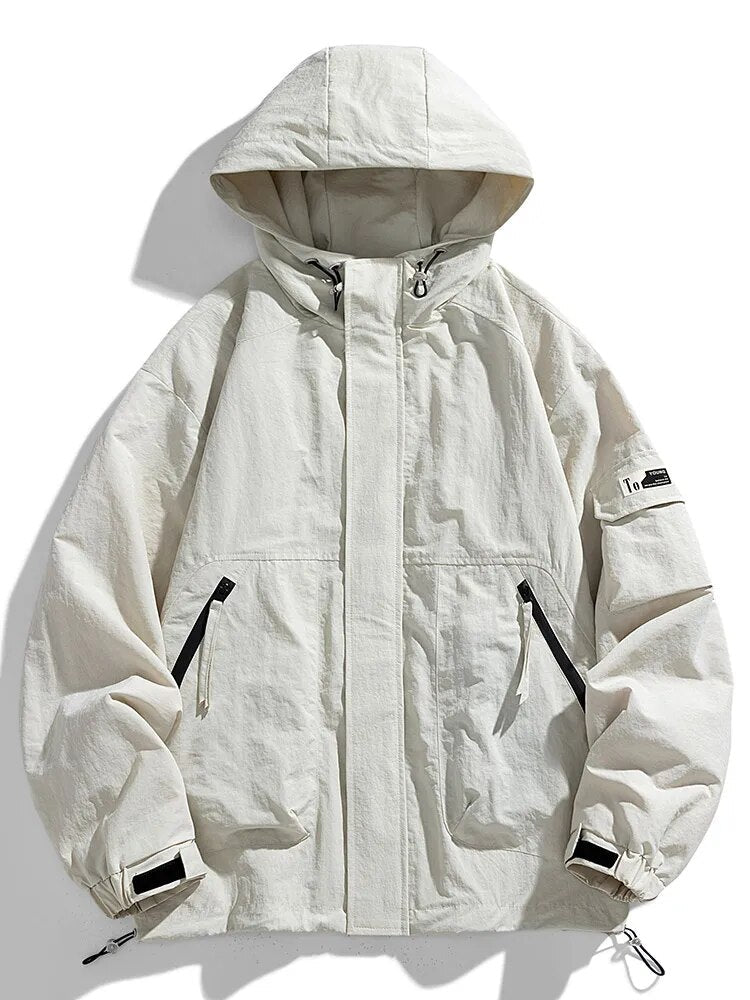 Męska kurtka przeciwwiatrowa z kapturem – Jasper