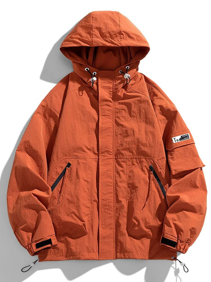 Męska kurtka przeciwwiatrowa z kapturem – Jasper