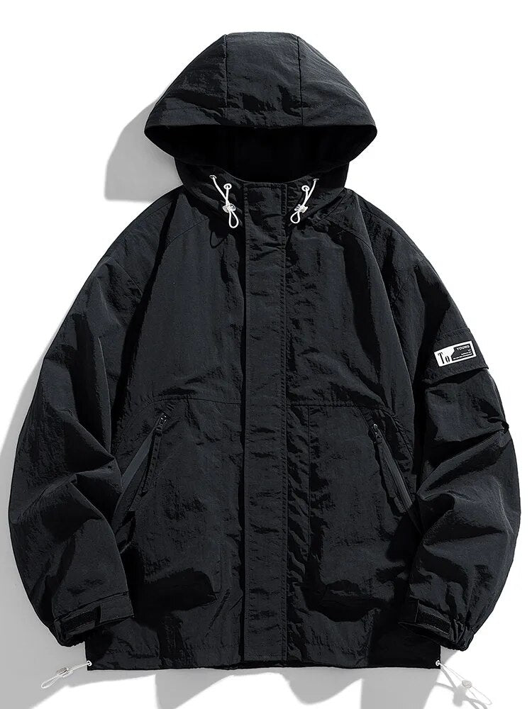 Męska kurtka przeciwwiatrowa z kapturem – Jasper