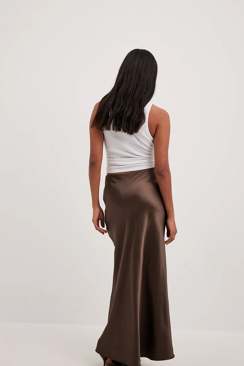 Satijnen Rok met Hoge Taille – Elena