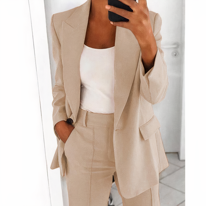 Trendy Blazer en Broek Set voor Dames - Sanne