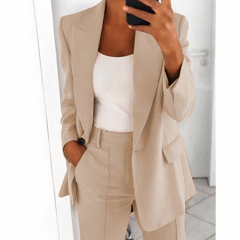 Trendy Blazer en Broek Set voor Dames - Sanne