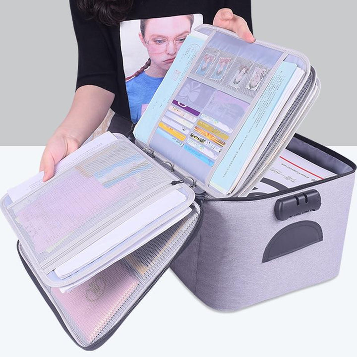 Vergrendelbare Waterdichte Documentopslagdoos – 1 Kopen, 1 GRATIS Multi-Laags Reisorganizer