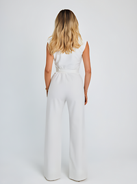 Luchtige Dames Jumpsuit met Wijde Pijpen en V-Hals – Maribel