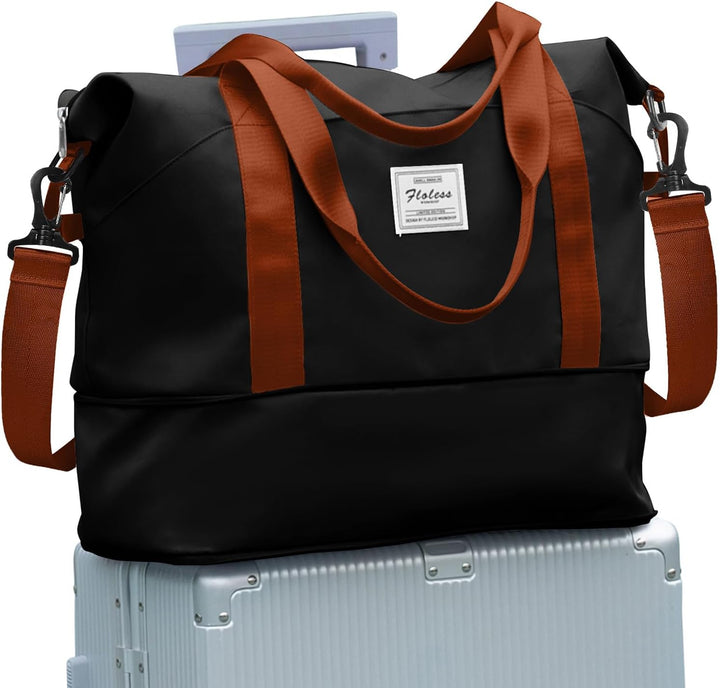 Uitbreidbare 35L–45L Waterdichte Reis Duffel Bag met Wet Pocket & Trolley Sleeve