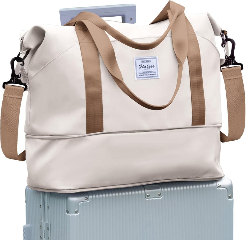 Uitbreidbare 35L–45L Waterdichte Reis Duffel Bag met Wet Pocket & Trolley Sleeve