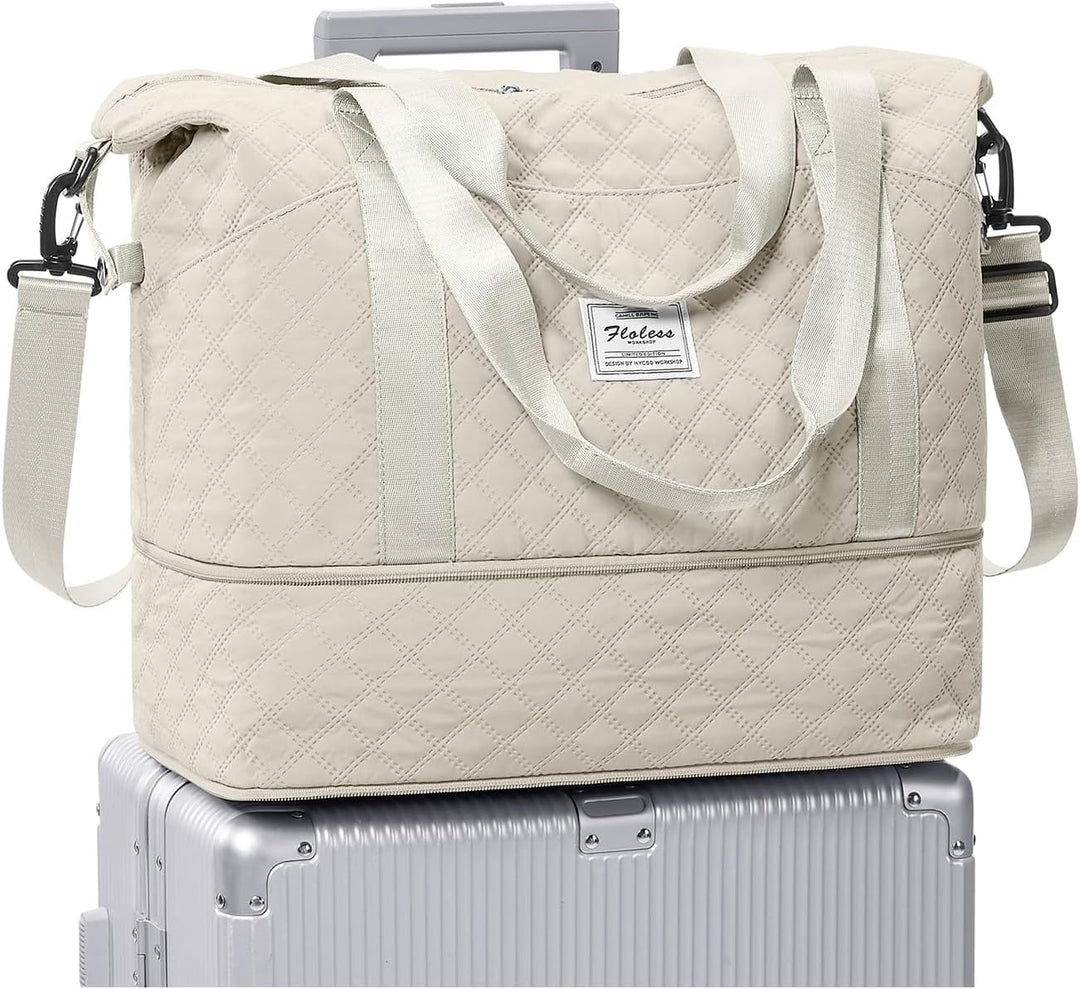 Uitbreidbare 35L–45L Waterdichte Reis Duffel Bag met Wet Pocket & Trolley Sleeve