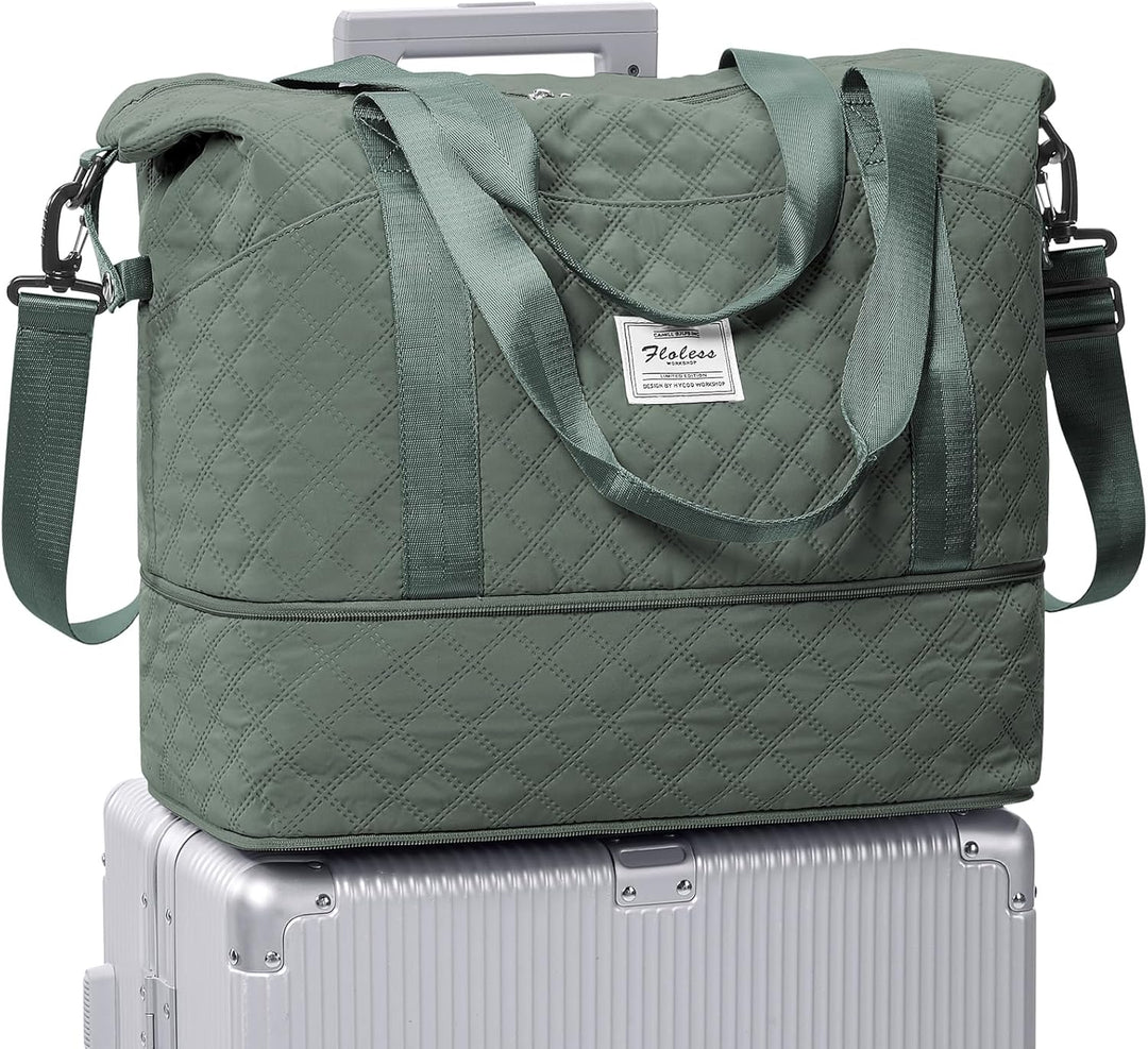 Uitbreidbare 35L–45L Waterdichte Reis Duffel Bag met Wet Pocket & Trolley Sleeve