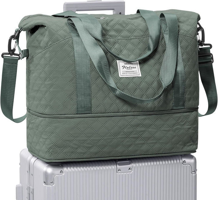 Uitbreidbare 35L–45L Waterdichte Reis Duffel Bag met Wet Pocket & Trolley Sleeve