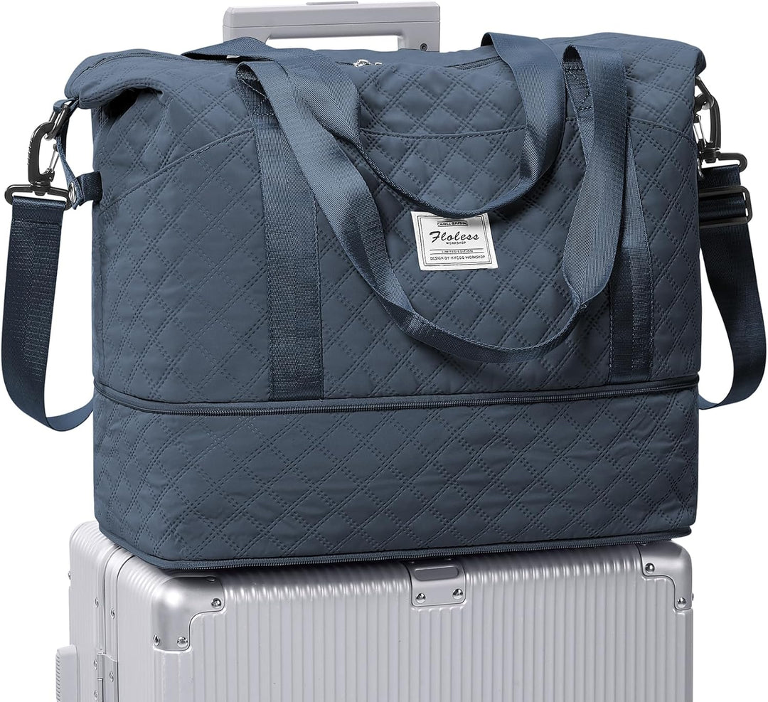 Uitbreidbare 35L–45L Waterdichte Reis Duffel Bag met Wet Pocket & Trolley Sleeve
