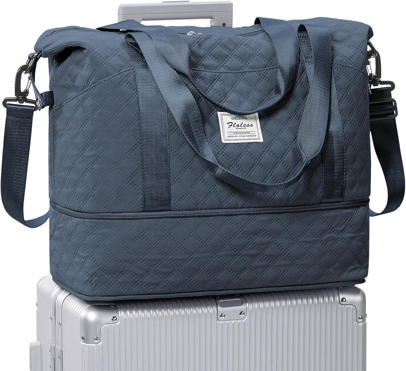 Uitbreidbare 35L–45L Waterdichte Reis Duffel Bag met Wet Pocket & Trolley Sleeve