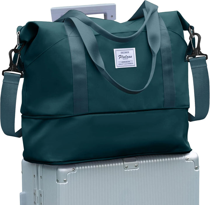 Uitbreidbare 35L–45L Waterdichte Reis Duffel Bag met Wet Pocket & Trolley Sleeve